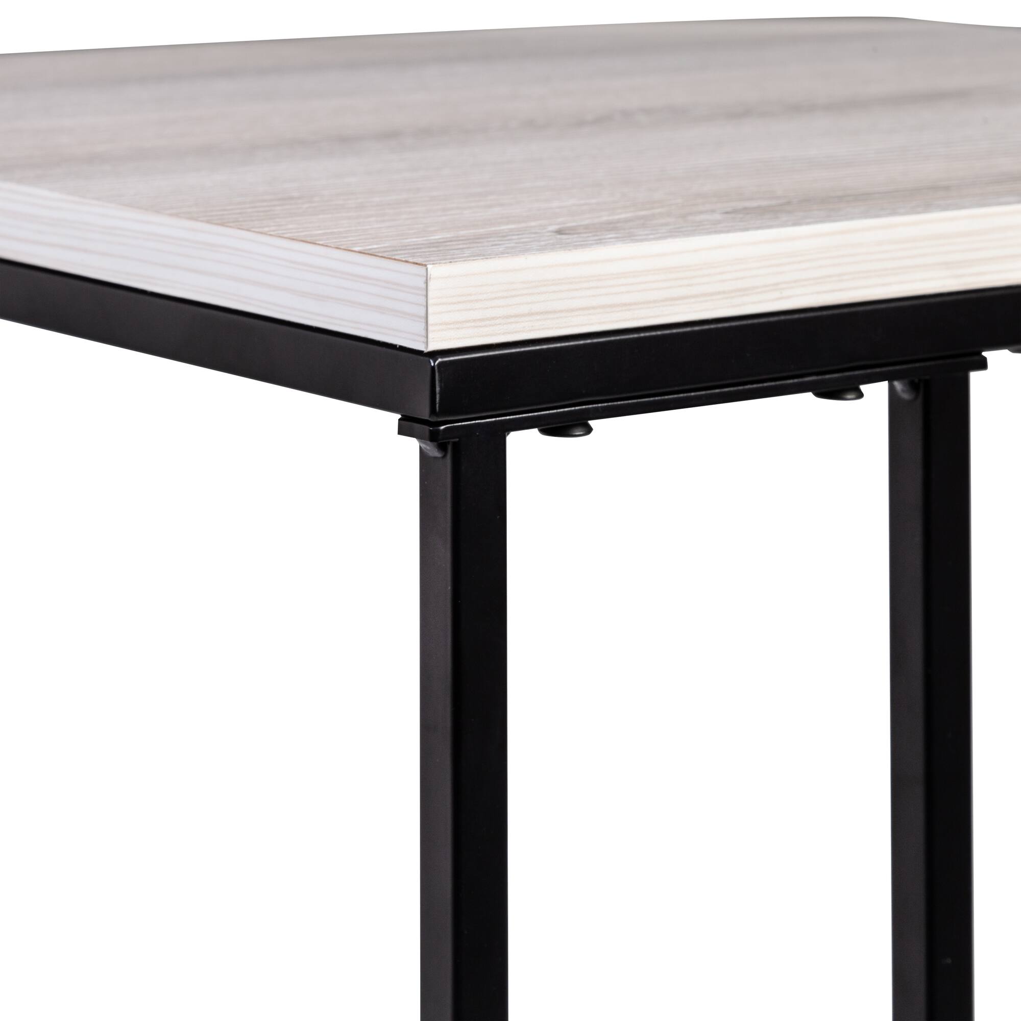 Honey Can Do 25" Natural Square C End Table